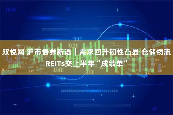 双悦网 沪市债券新语｜需求回升韧性凸显 仓储物流REITs交上半年“成绩单”
