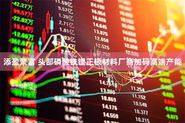 添盈聚富 头部磷酸铁锂正极材料厂商加码高端产能